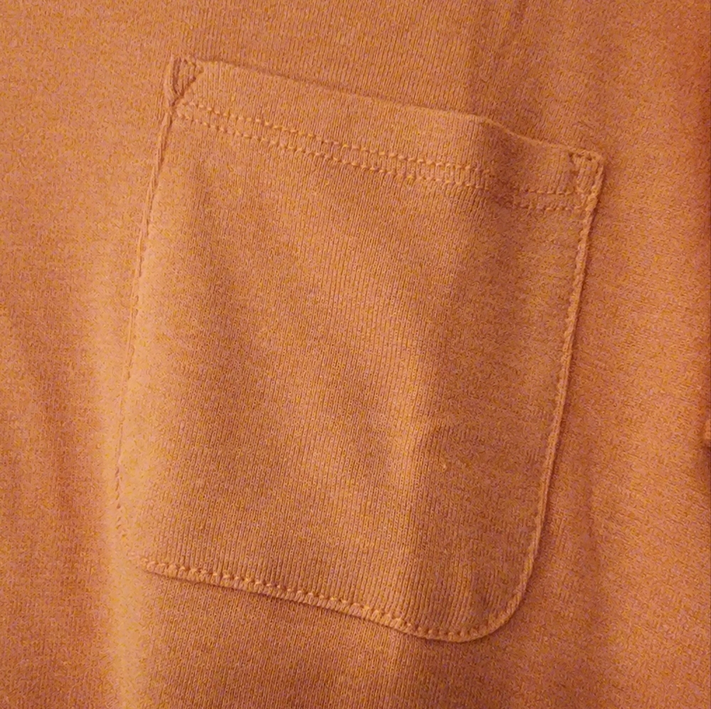 Three Dots Long Sleeve Scoopneck Top in orange Size SM - Picture 5 of 9